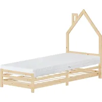 ML-Design Kinderbett Haus 90x200 cm mit Matratze H:16cm, Hausbett