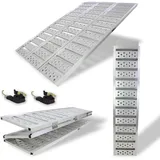 Baumarktplus dreibreit by TRUTZHOLM 3-fach Auffahrrampe klappbar 175cm Tragkraft 1020kg Alu grau gelocht gerillt Verladerampe Rampe