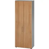 HAMMERBACHER Aktenschrank 968T6, V968T6/G/N/BS grafit, nussbaum 5 Fachböden 80,0 x 42,0 x 215,6 cm