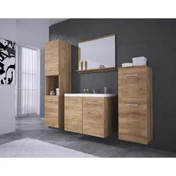 Badmöbel-Set 5-tlg. Malo ca. 140 cm Eiche
