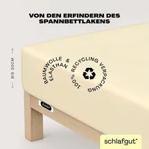 schlafgut Easy Jersey 120 x 200 - 130 x 220 cm yellow light
