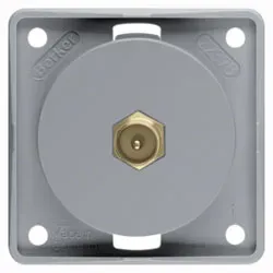 Integrow FLOW Antennen-Verbinderdose TV Anschluss in F-Technik (grau, matt)