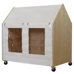 PLUS Spielhaus / Shelter mit Räder - unbehandelt