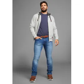 MAN'S WORLD Kapuzensweatjacke Herren grau-melange 5XL