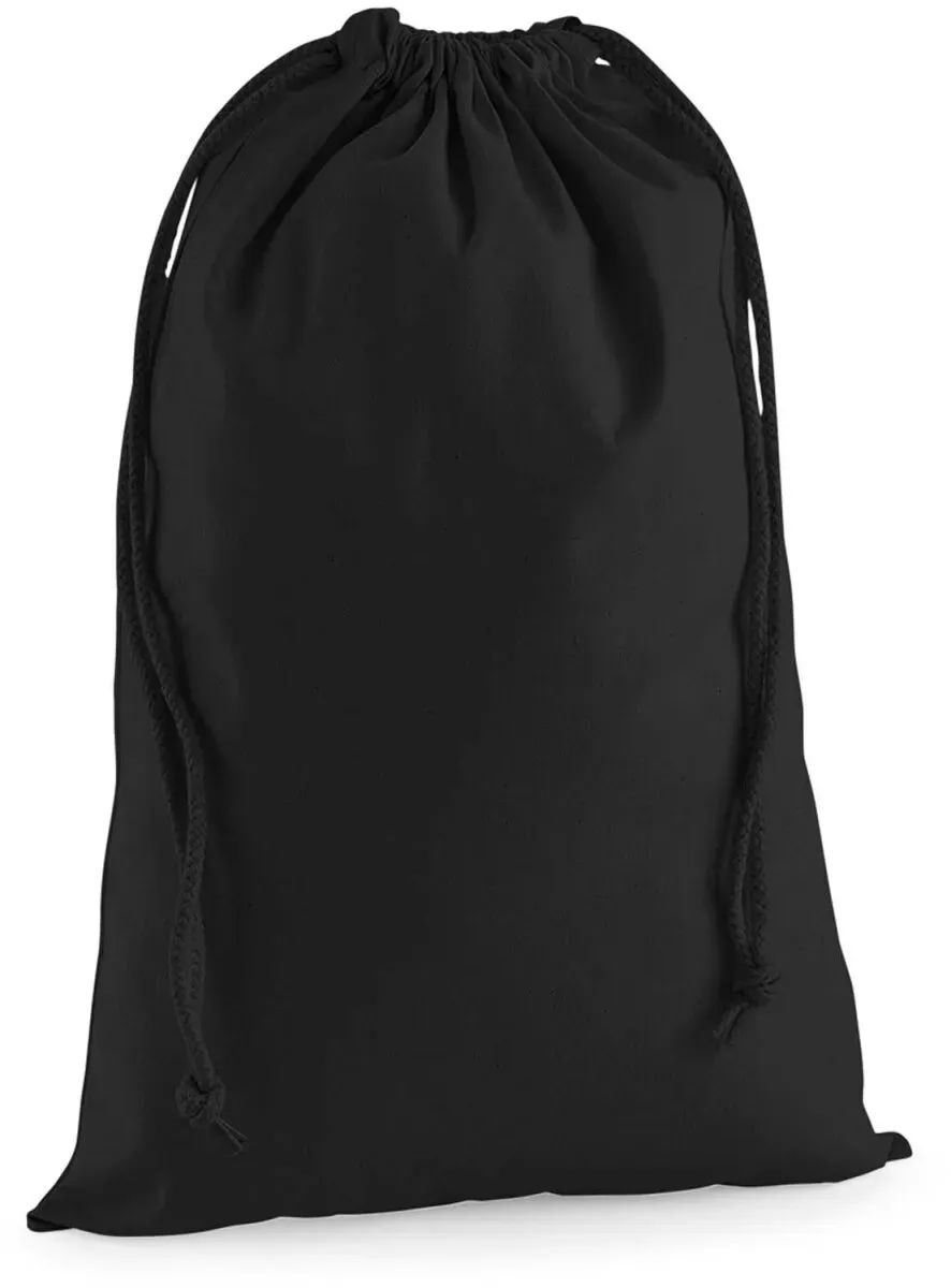 Westford Mill Baumwollbeutel Sportbeutel W216 black XL (49,5 x 75 cm)