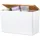 Tesa Baboo Xl Badorganizer Mit Bambus-deckel, Matt-weiß - Bad-aufbewahrungsbox Zur Wandmontage Ohne Bohren, Inkl. ® Powerstrips Waterproof Strips Xl - 242 Mm X 160 Mm X 102 Mm - Tesa