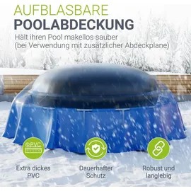 Juskys Aufblasbare Poolabdeckung Ø 4 m