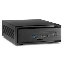 Inter-Tech MW-01 II Gehäuse Mini-ITX, USB 3.0 (Typ A+C) schwarz, Cardreader