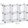 Relaxdays Regalsystem 6 Fächer 96 x 32 x 65 cm Transparent