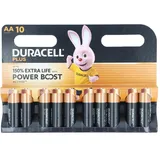 Duracell Plus Power Boost Mignon (AA)-Batterie Alkali-Mangan 1.5 V 10
