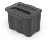 Emuca Recycle Zusatz-Recyclingbehälter, 5 L für die Küche, Anthrazitgrauer Kunststoff, 1 einh