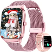 Smartwatch mit Telefonfunktion für Damen Herren Blutdruckmesser, Herzfrequenzmesser, SpO2-Messung, Schlafüberwachung, Menstruationszyklusüberwac...