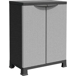 vidaXL Kunststoffschrank 68x39x92 cm Rattan-Design