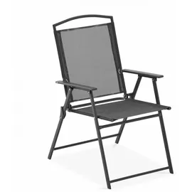 Oviala Gartenmöbel Set Tisch und 6 Klappstühle grau