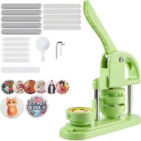 Vevor Buttonmaschine Knopfmachermaschine 58 mm rund mit 100 Knopfteilen und Kreisschneider
