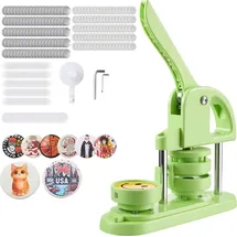Vevor Buttonmaschine Knopfmachermaschine 58 mm rund mit 100 Knopfteilen und Kreisschneider
