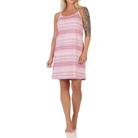 normann Spaghetti Nachthemd Ethnolook Rosa 44-46