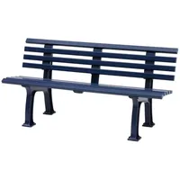 Proregal Gartenbank Antigua | 3-Sitzer | Blau Kunststoff 150x74x54