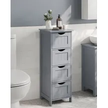VASAGLE Badschrank 30 x 28,5 x 82 cm Grau
