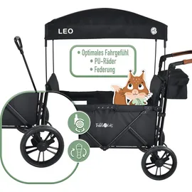 fablekids Bollerwagen LEO X2Lite schwarz Hecktasche Abdeckhaube schwarz