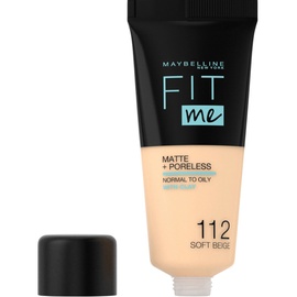 Maybelline Fit Me Matte & Poreless Foundation 112 Soft Beige,