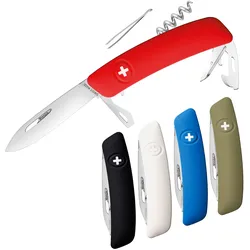 SWIZA Schweizer Messer D03 - 5 Farben Taschenmesser Klappmesser 11 Funktionen Farbe: schwarz