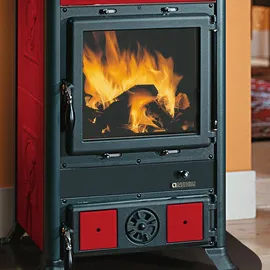 La Nordica-Extraflame La Nordica Holzofen | Rossella R1 5.0 Liberty | Keramik Bordeaux | 9 kW