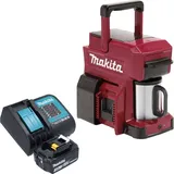 Makita DCM 501 SFAR Akku Kaffeemaschine 12 V max. / 18 V Rot + 1x Akku 3,0 Ah + Ladegerät