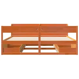 vidaXL Massivholzbett 180 x 200 cm Braun