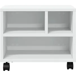 vidaXL Druckerständer mit Rollen Weiß 41x32x34,5 cm