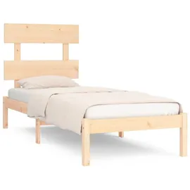 vidaXL Massivholzbett 90 x 200 cm Beige