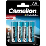 Camelion Digi Alkaline Batterien AA LR6 mit 1,5 Volt, 4 Stück, Kapazität 2700 mAh, ideal für digitale Geräte zur Sicherstellung einer optimalen Energieversorgung