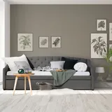 Homestyle4u Tagesbett 90 x 200 cm grau