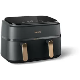Philips 3000 Series Dual Basket Airfryer Dual Basket Airfryer NA352/04 inkl.  Rost mit zwei Ebenen und Spießen