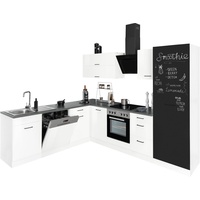 Held MÖBEL Winkelküche »Trier«, mit E-Geräten, Stellbreite 220/270 cm weiß