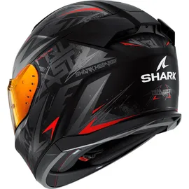 Shark D-Skwal 3 Blast-R Integralhelm - Matt Schwarz/Grau/Rot / M