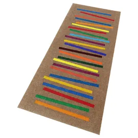 Wash+Dry Mixed Stripes 80 x 200 cm Mehrfarbig