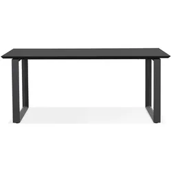 Kadima Design Schreibtisch  180x90 cm  Modern Design Homeoffice  Schwarz  Holzoptik Bürotisch