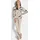 GOLDNER Florale Druckbluse mit V-Ausschnitt Beige 54