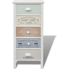 vidaXL Schränkcken 5 Schubladen Französischer Stil Holz