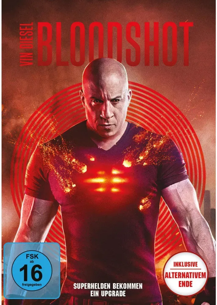 Blu-ray DVD Bloodshot Action Film 2020 mit Vin Diesel - 105 Min. Laufzeit