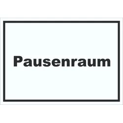 Pausenraum Schild mit Text Pause Mittagspause waagerecht A5 (148x210mm)