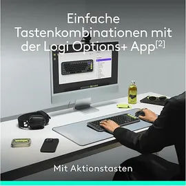Logitech POP Icon Combo, Tastatur und Maus Set, kabellos, White