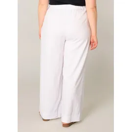 Base Level Curvy Yula Loose Fit Leinenhose Weiß 46