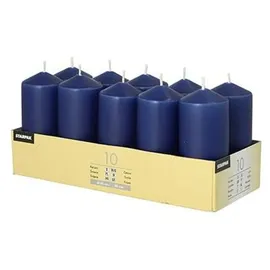 Papstar Stumpenkerze 4 x 9 cm 40 St. dunkelblau 