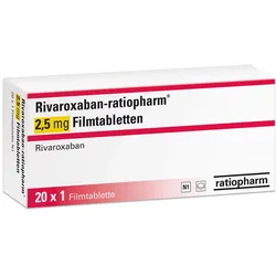 Rivaroxaban-ratiopharm 2.5 Mg Filmtabletten 1X20 St