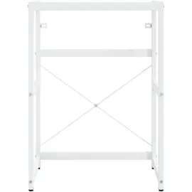 vidaXL Badezimmer-Waschtischgestell mit Waschbecken Weiß Eisen