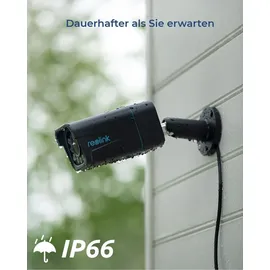 Reolink 4K PoE Überwachungskamera Outdoor mit Personen-/Autoerkennung, 5X optischer Zoom,Farbige Nachtsicht, 2-Wege-Audio, RLC-811A-Schwarz