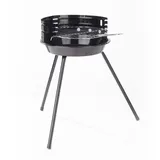 Mobiler Holzkohle Rundgrill Ø 30 cm Windschutz Holzkohlegrill für 2-3 Personen