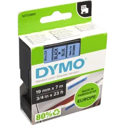 Dymo Originalband 45806  schwarz auf blau  19mm x 7m